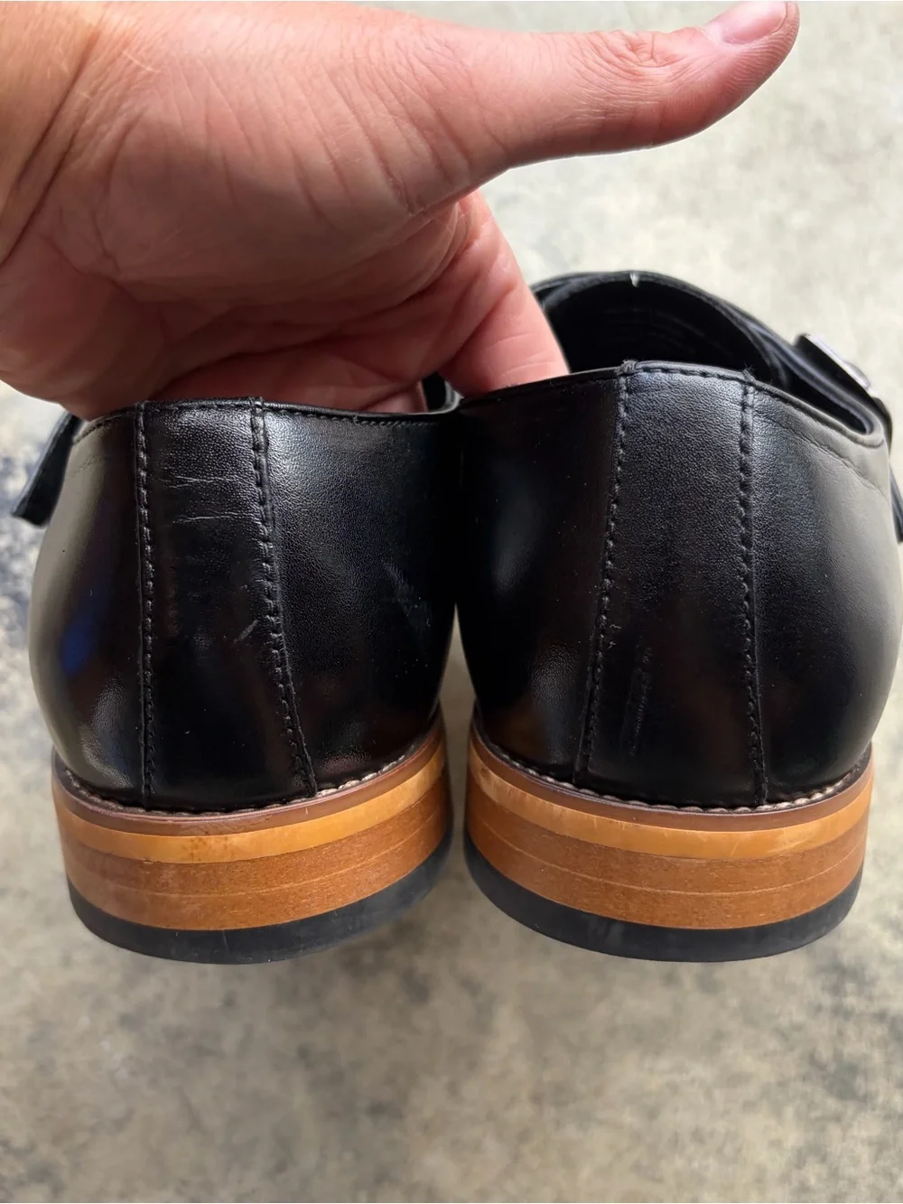 Stacy Adams Desmond Cap Toe Monk Strap Black